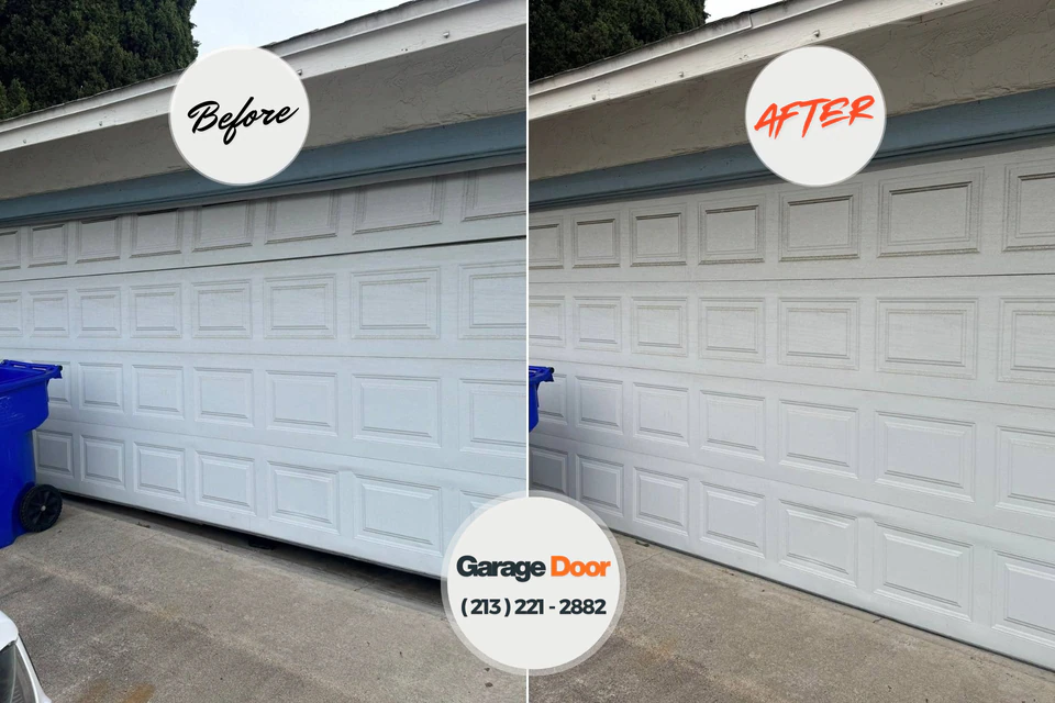 Before and after: garage door repair Dade City North, FL
